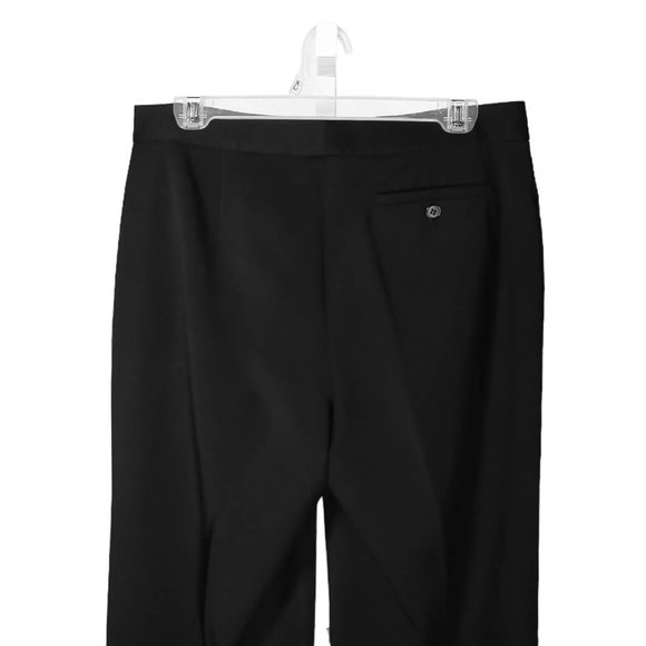 Brooks Brothers Women's Dress Pants Black Stretch Mid Rise Wide Leg Trousers 8 - Picture 6 of 7